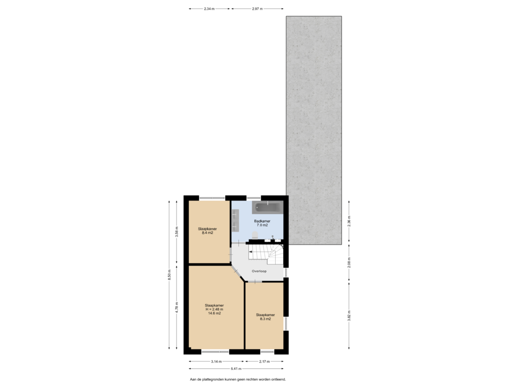 Bekijk plattegrond van 1e Verdieping van Kapelaan Jansenstrjitte 14