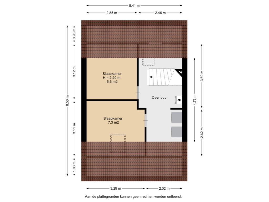 Bekijk plattegrond van 2e Verdieping van Kapelaan Jansenstrjitte 14