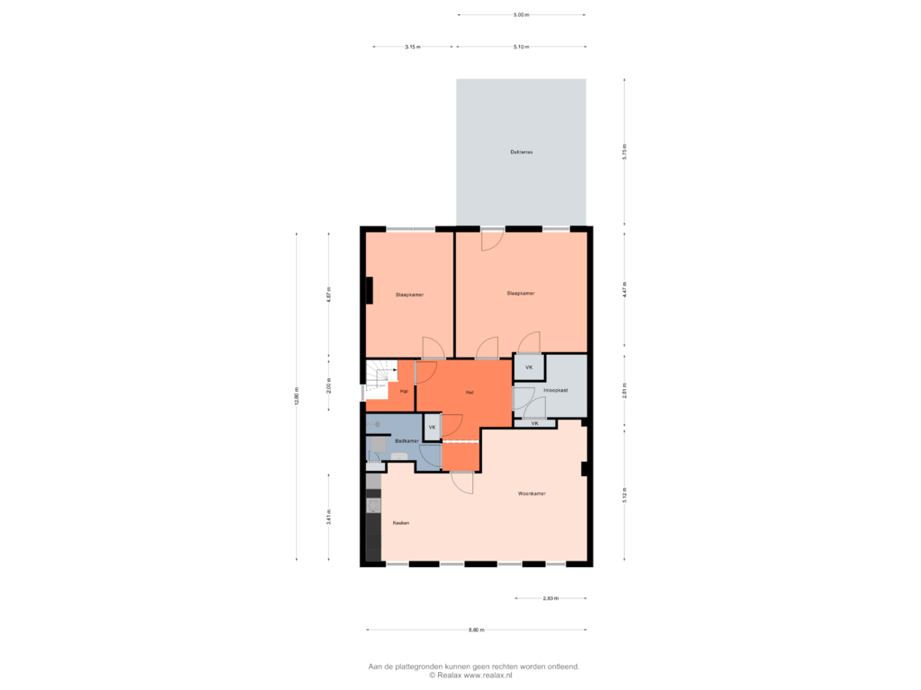 Bekijk plattegrond van Verdieping van Oudestraat 28