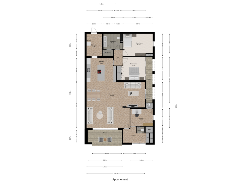 Bekijk plattegrond van Appartement van Schoolstraat 11