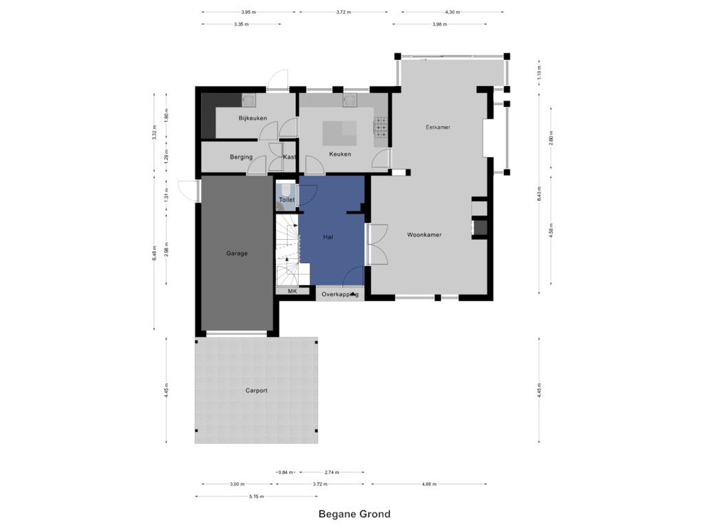 Bekijk plattegrond van Begane Grond van Boschhoven 36