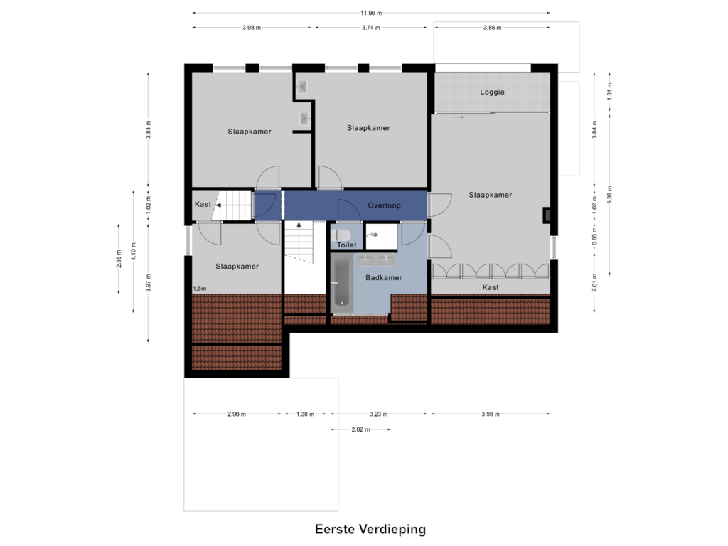 Bekijk plattegrond van Eerste Verdieping van Boschhoven 36