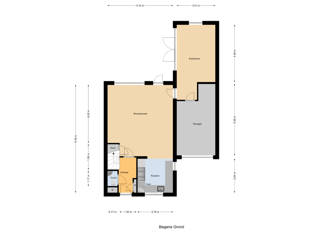 Bekijk plattegrond van Begane Grond van Manusveert 15