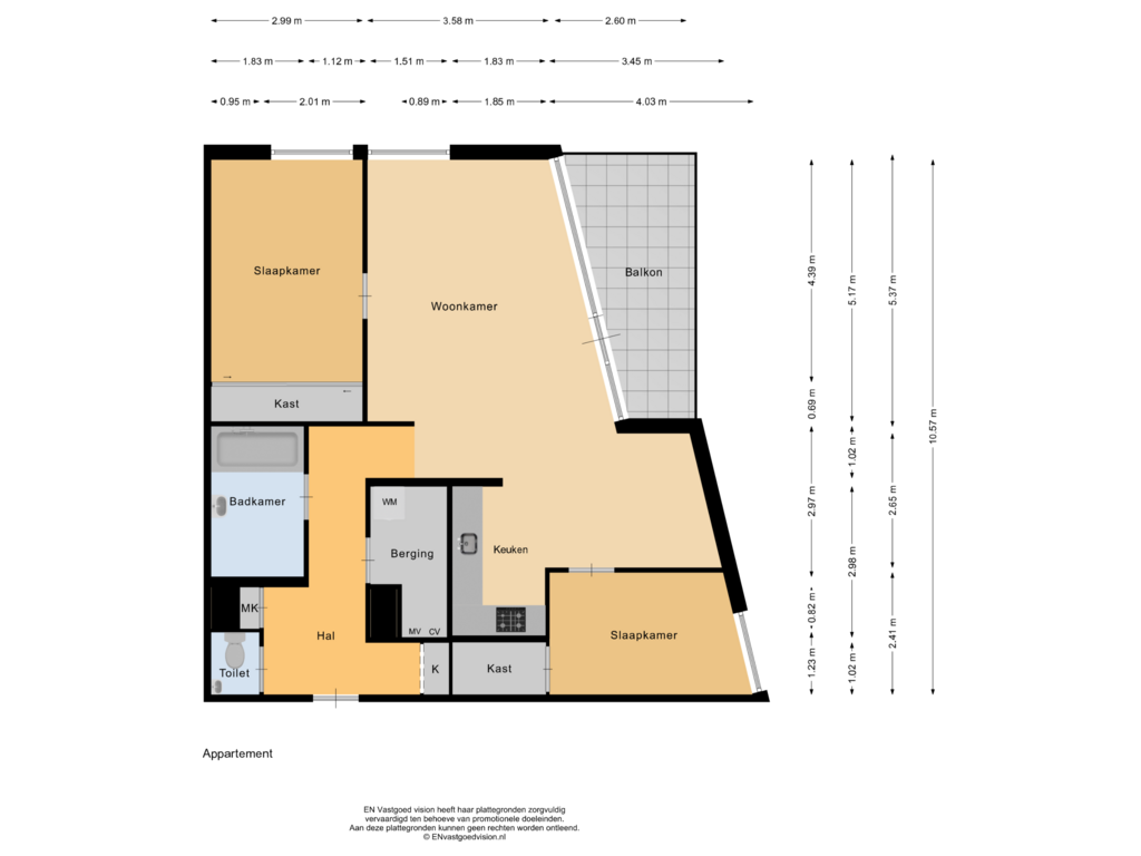 Bekijk plattegrond van Appartement van Jan van Duivenvoordestraat 193