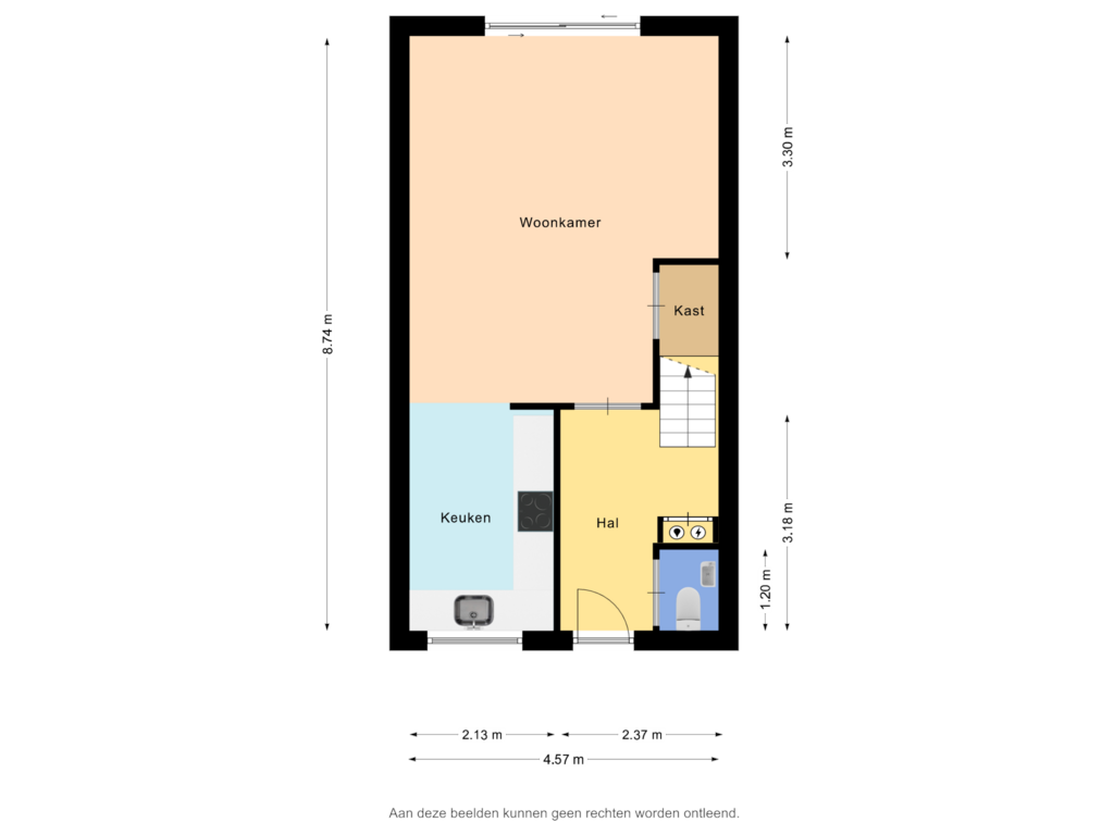 Bekijk plattegrond van Begane grond van Roosje Vostuin 15