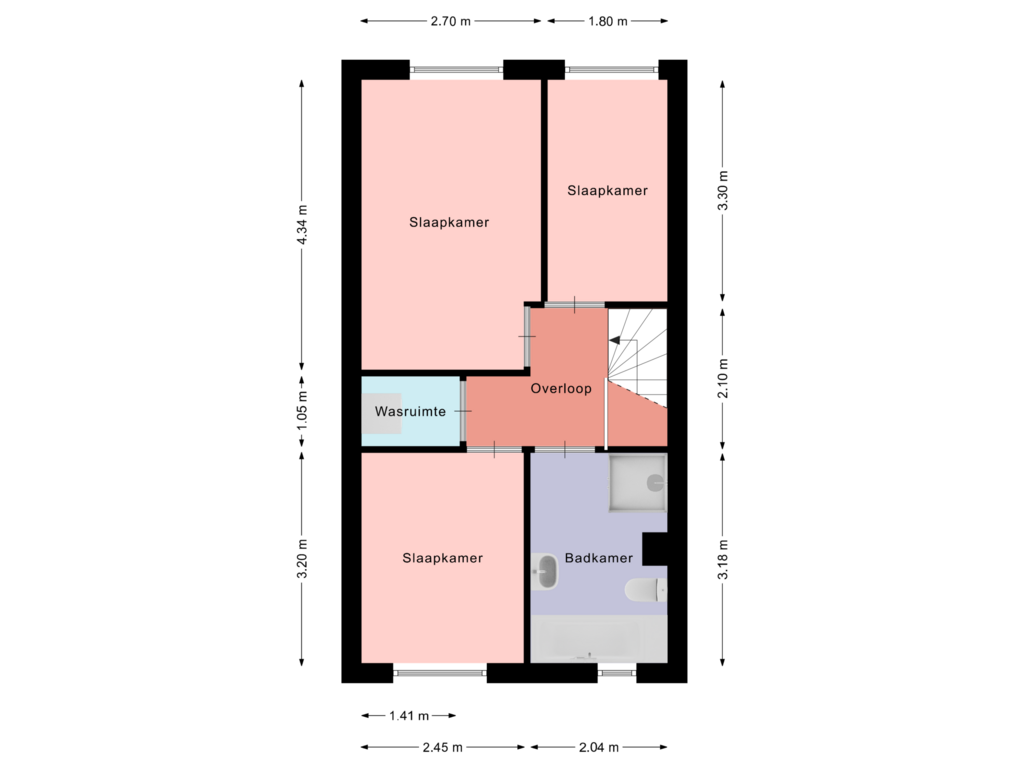 Bekijk plattegrond van Eerste Verdieping van Roosje Vostuin 15