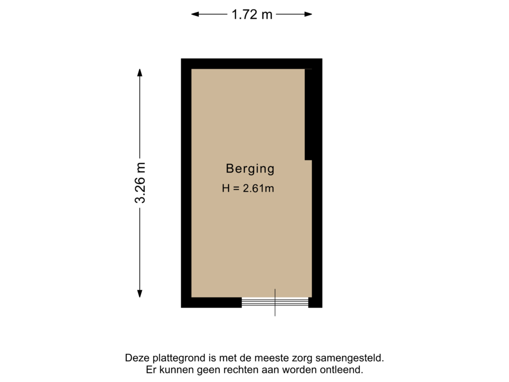 View floorplan of Berging of Rotterdamseweg 79-D