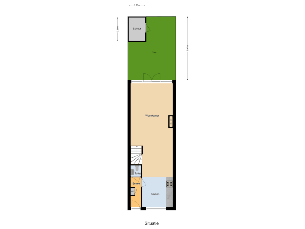 Bekijk plattegrond van Situatie van Scheveningsestraat 31