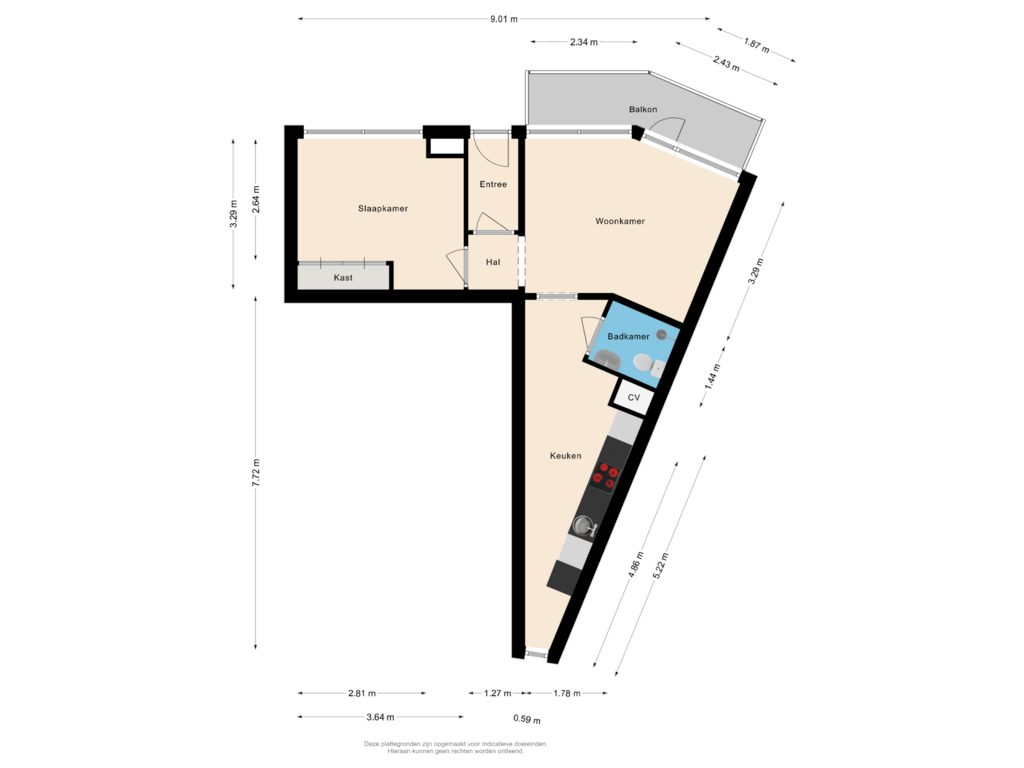 Bekijk plattegrond van Achtste verdieping van Perim 202-B