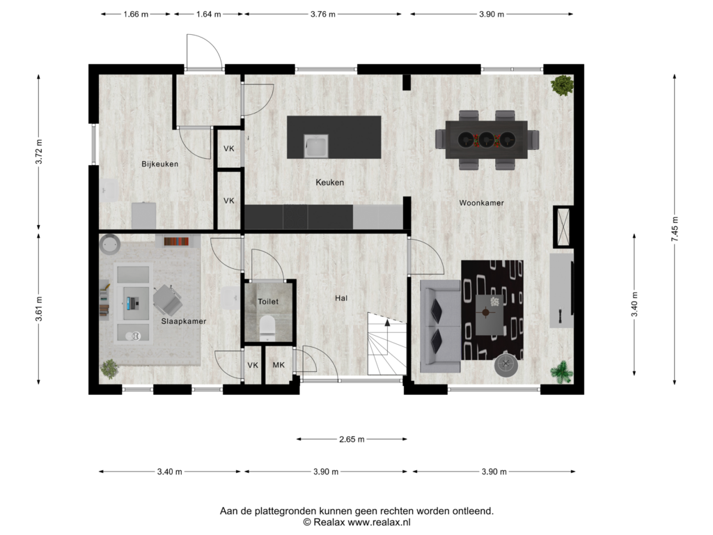 View floorplan of Begane grond of Witmoesdijk 2-C