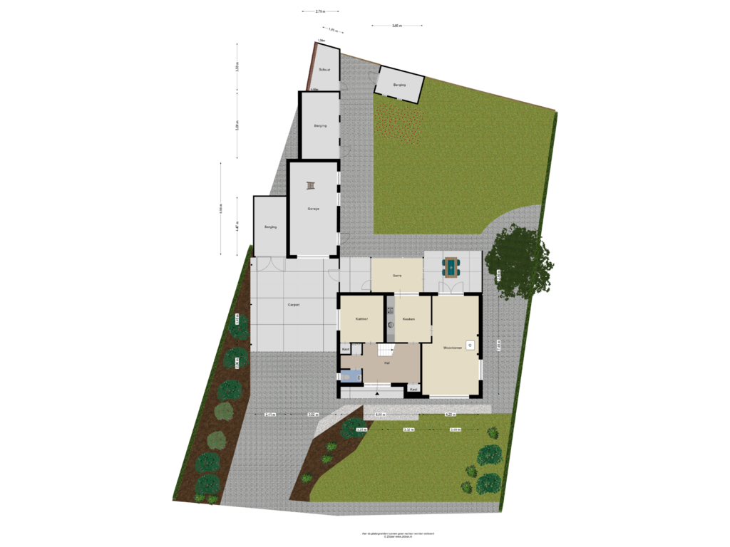 Bekijk plattegrond van Begane grond tuin van Roderweg 19