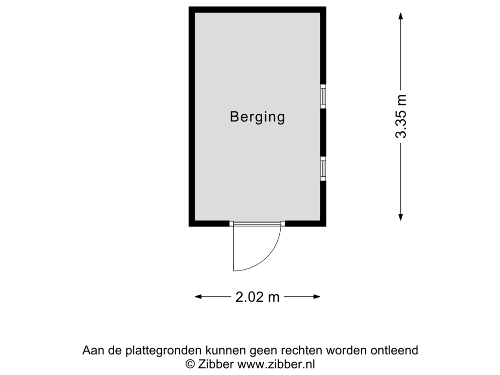 Bekijk plattegrond van Berging van Roderweg 19