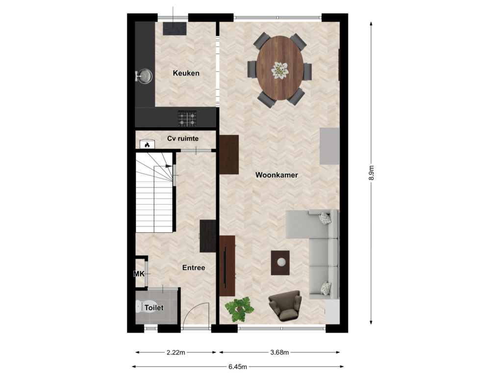 Bekijk plattegrond van Begane grond van Schorpioen 16