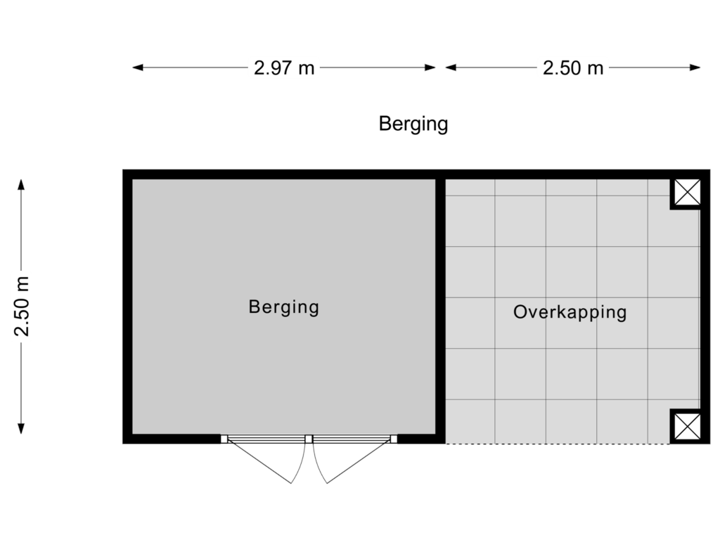 View floorplan of Berging of Druivenstraat 31