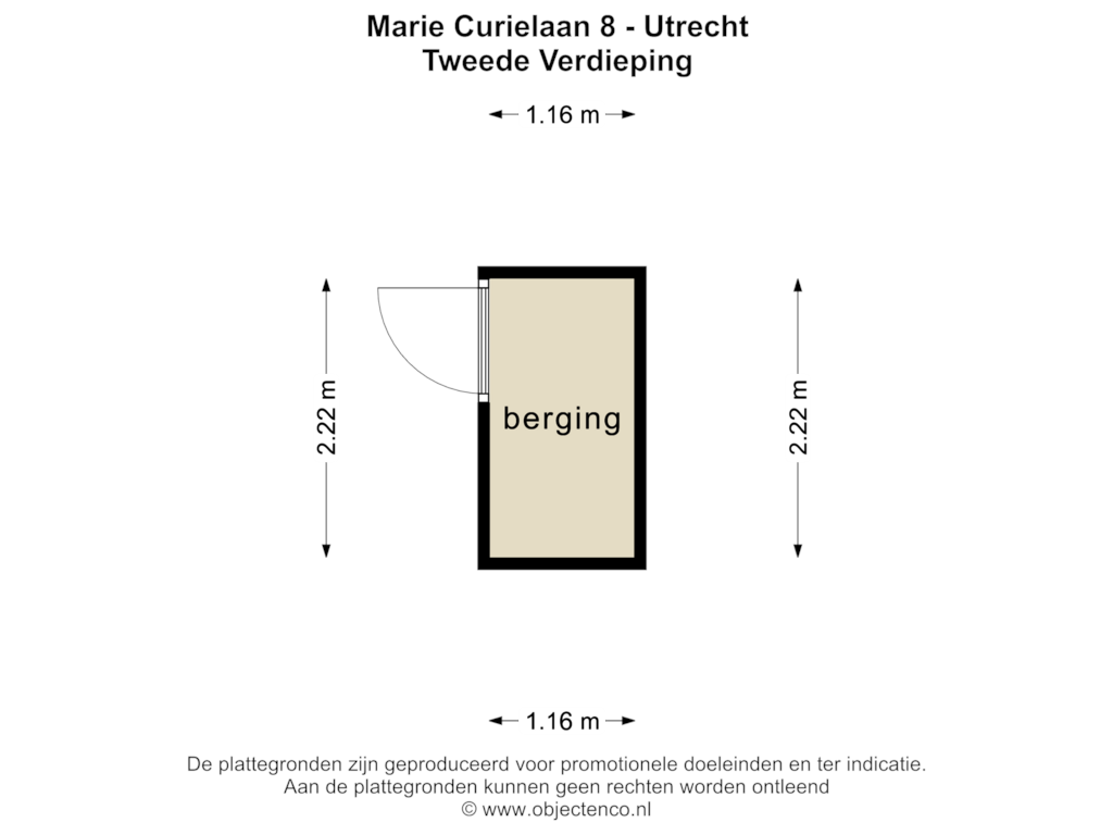 View floorplan of BERGING of Marie Curielaan 8