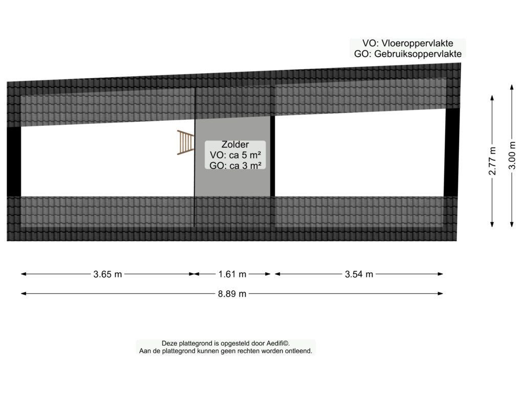 Bekijk plattegrond van Vierde verdieping van Poststraat 8