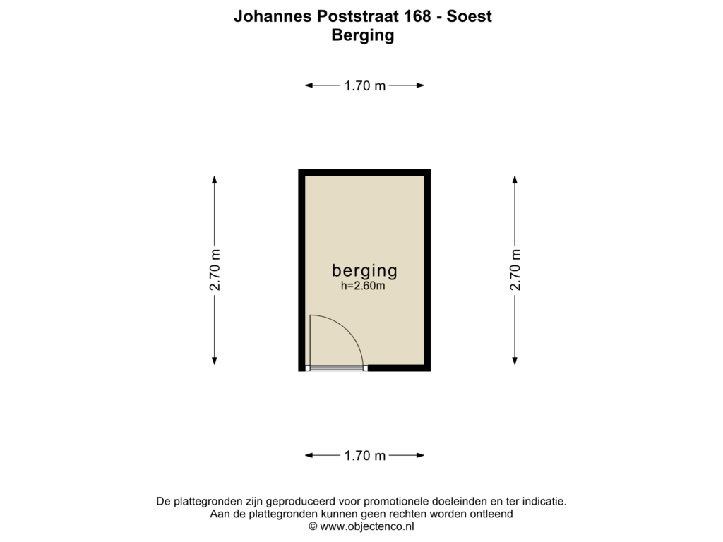 View floorplan of BERGING of Johannes Poststraat 168