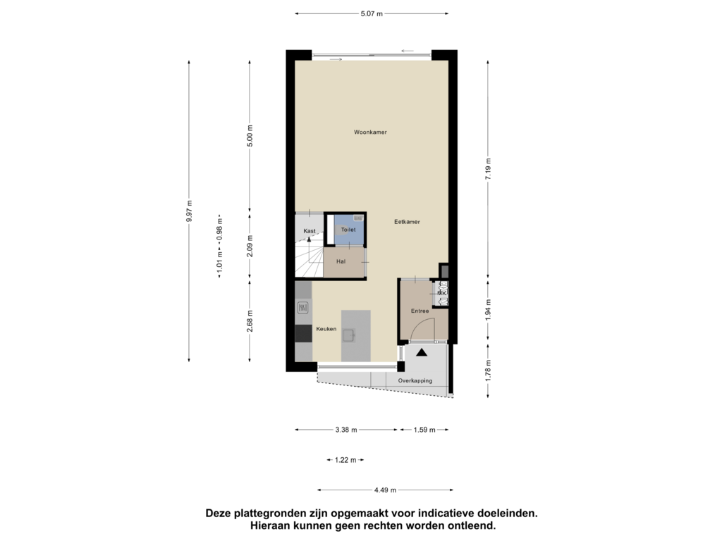 Bekijk plattegrond van Begane Grond van Van Ravesteyndreef 23