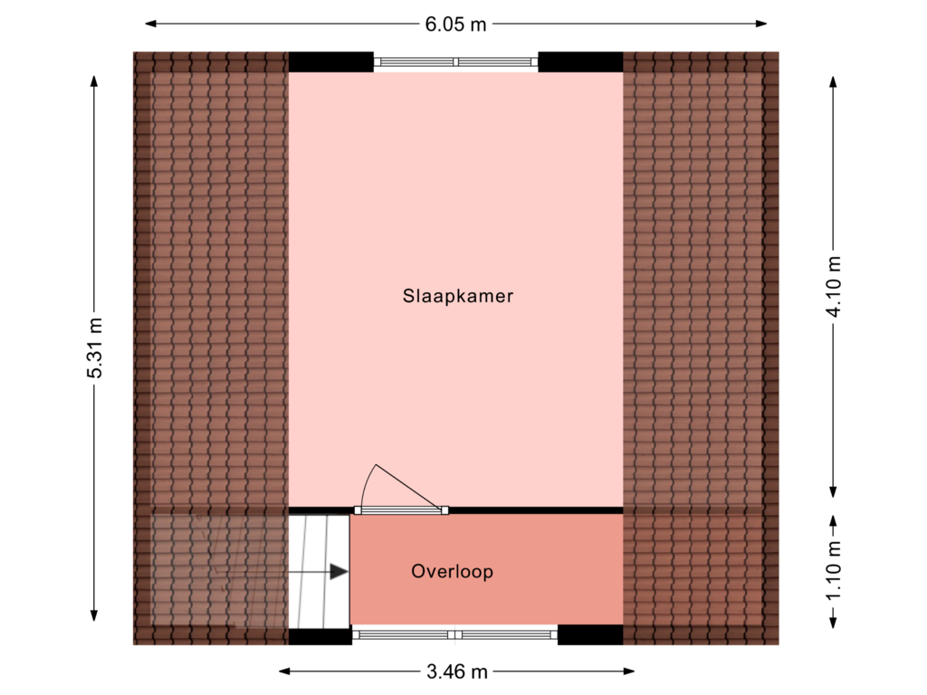 View floorplan of Eerste Verdieping of Poulencstraat 13