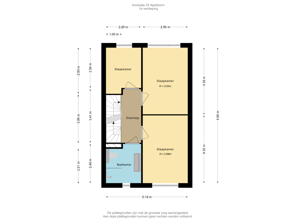 Bekijk plattegrond van 1e verdieping van Koolwitje 25