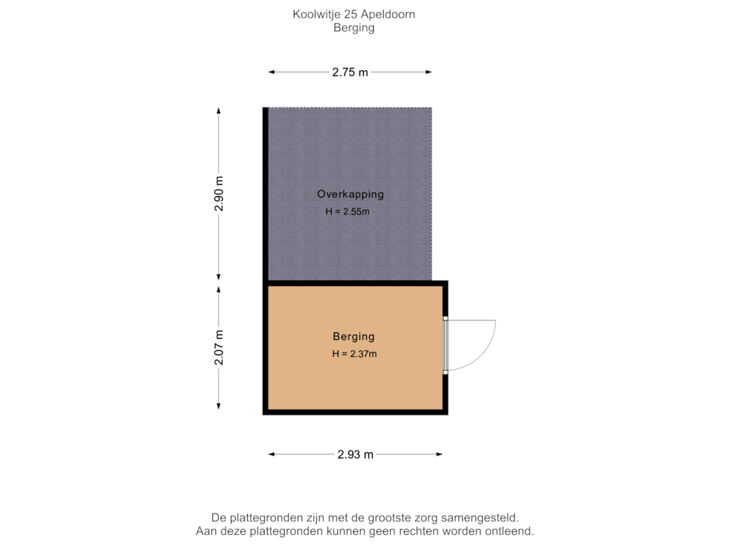 Bekijk plattegrond van Berging van Koolwitje 25