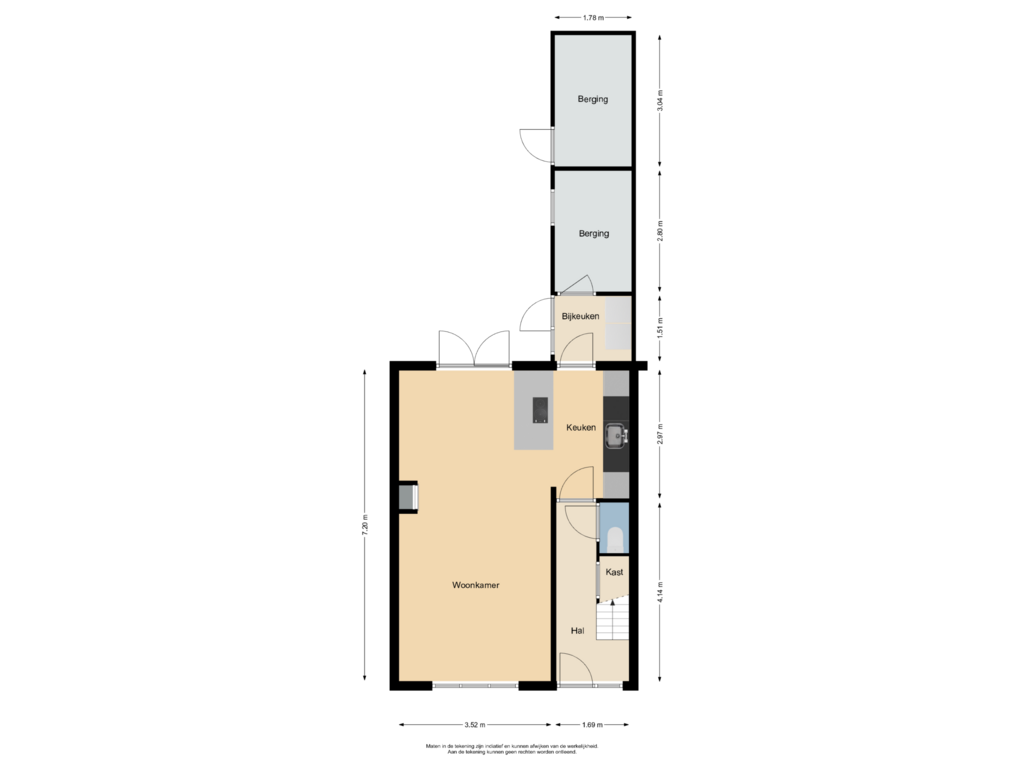 Bekijk plattegrond van Begane grond van Oosterscheldestraat 144