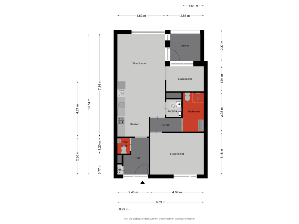 Bekijk plattegrond van Appartement van Het Klokkediep 109