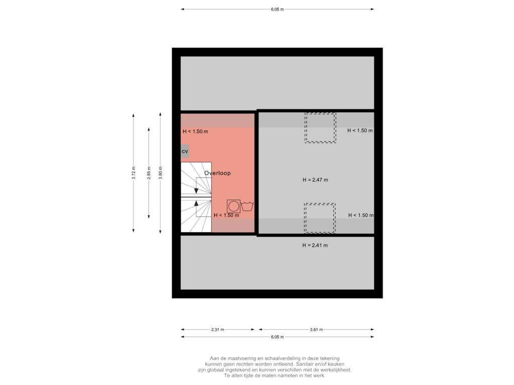 Bekijk plattegrond van Tweede verdieping van De Visserlaan 13