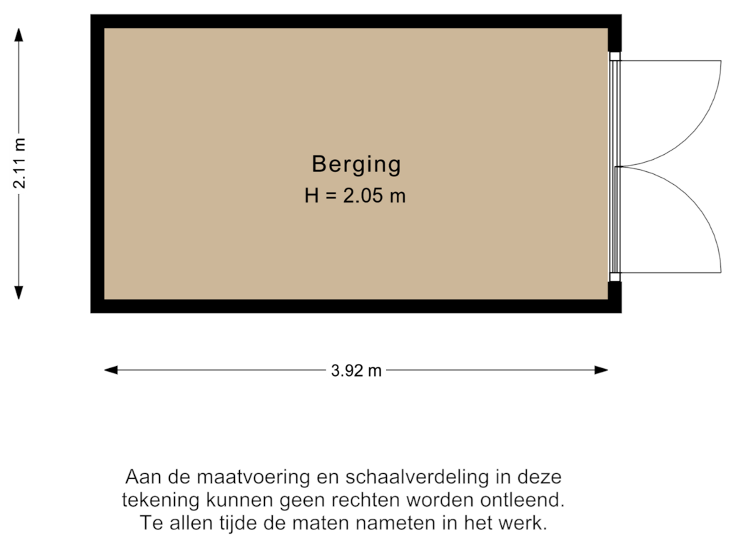 Bekijk plattegrond van Berging van De Visserlaan 13