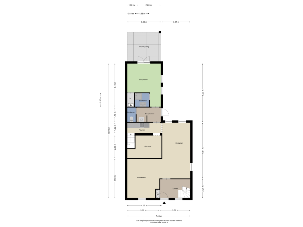 Bekijk plattegrond van Begane grond van Monseigneur den Dubbeldenstraat 27