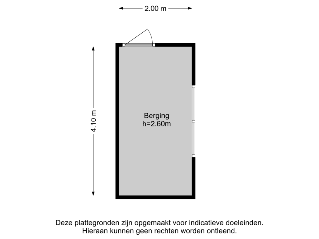 Bekijk plattegrond van Berging van De la Reyweg 201