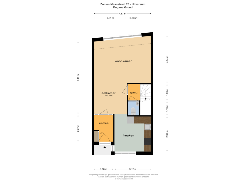 View floorplan of BEGANE GROND of Zon en Maanstraat 28