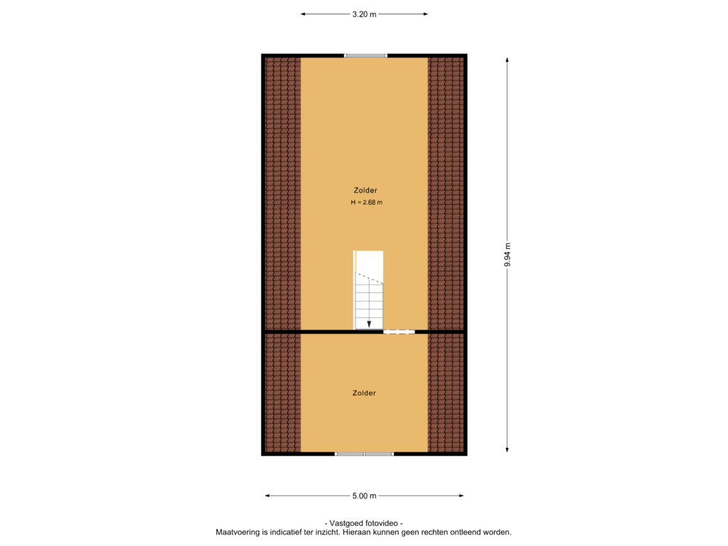 View floorplan of 1e verdieping Schuur of Middelweg 41