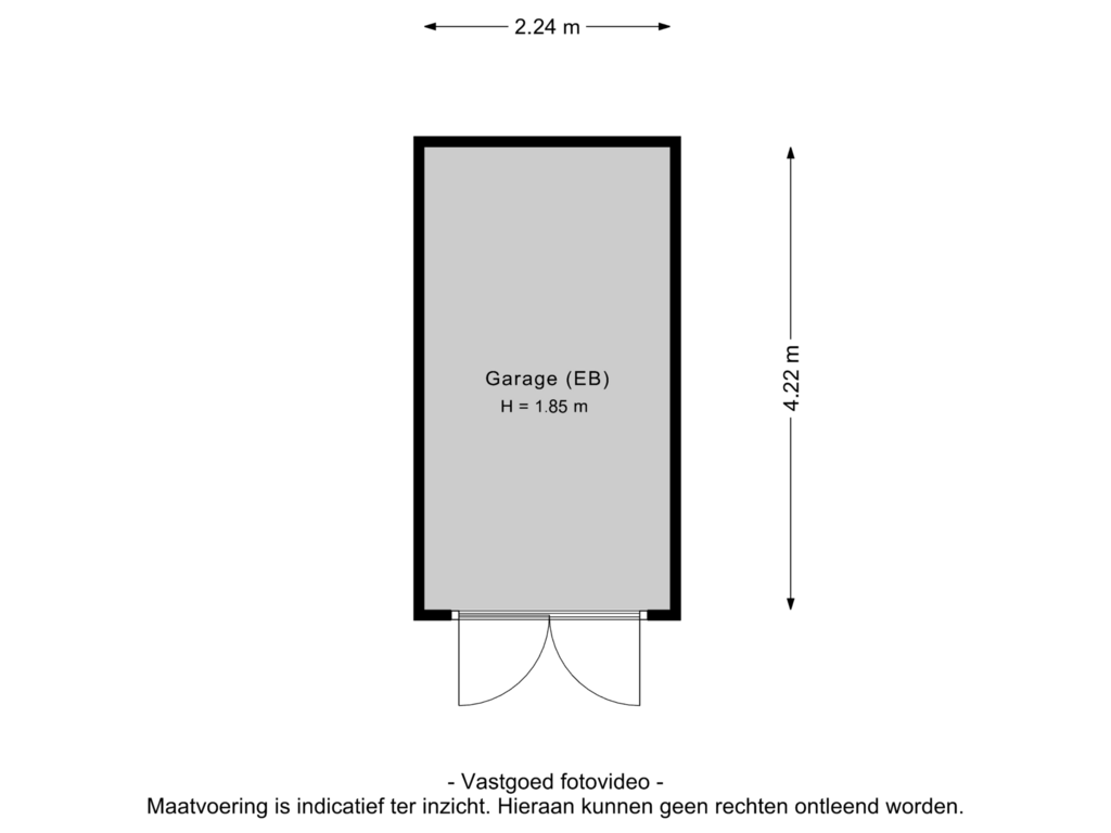 View floorplan of Garage of Middelweg 41