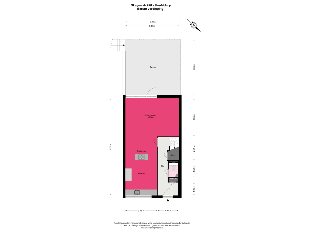 View floorplan of 1e_verd of Skagerrak 240