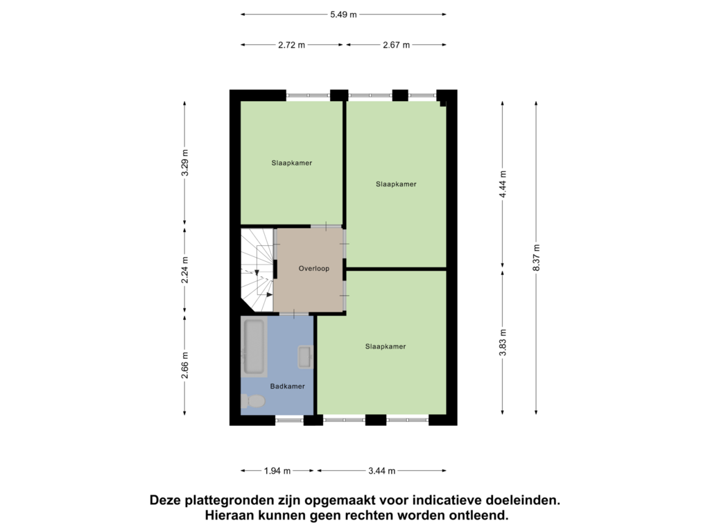 Bekijk plattegrond van Eerste Verdieping van De Duiker 4