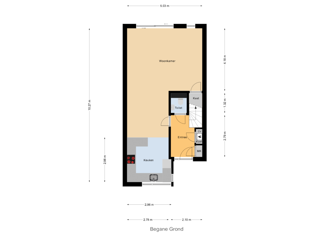 Bekijk plattegrond van Begane Grond van Sallandhof 18