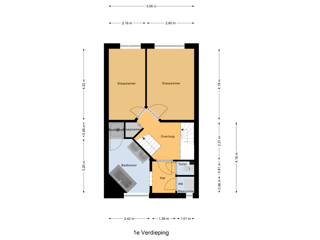 Bekijk plattegrond van 1e Verdieping van Sallandhof 18