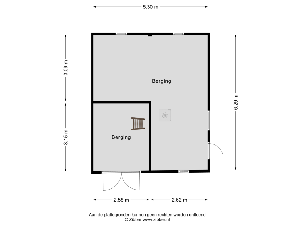 View floorplan of Berging of Bosscheweg 16