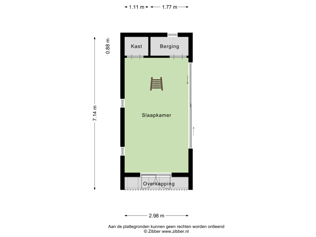 View floorplan of Bijgebouw 1 of Bosscheweg 16