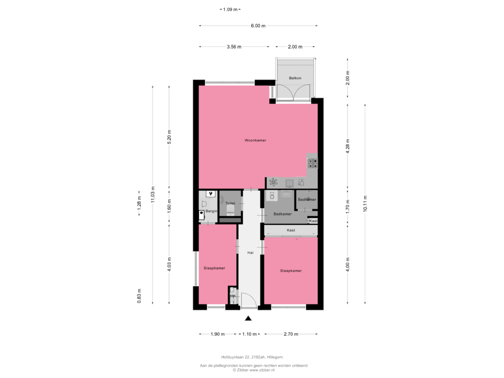 Bekijk plattegrond van Appartement van Hofduynlaan 22