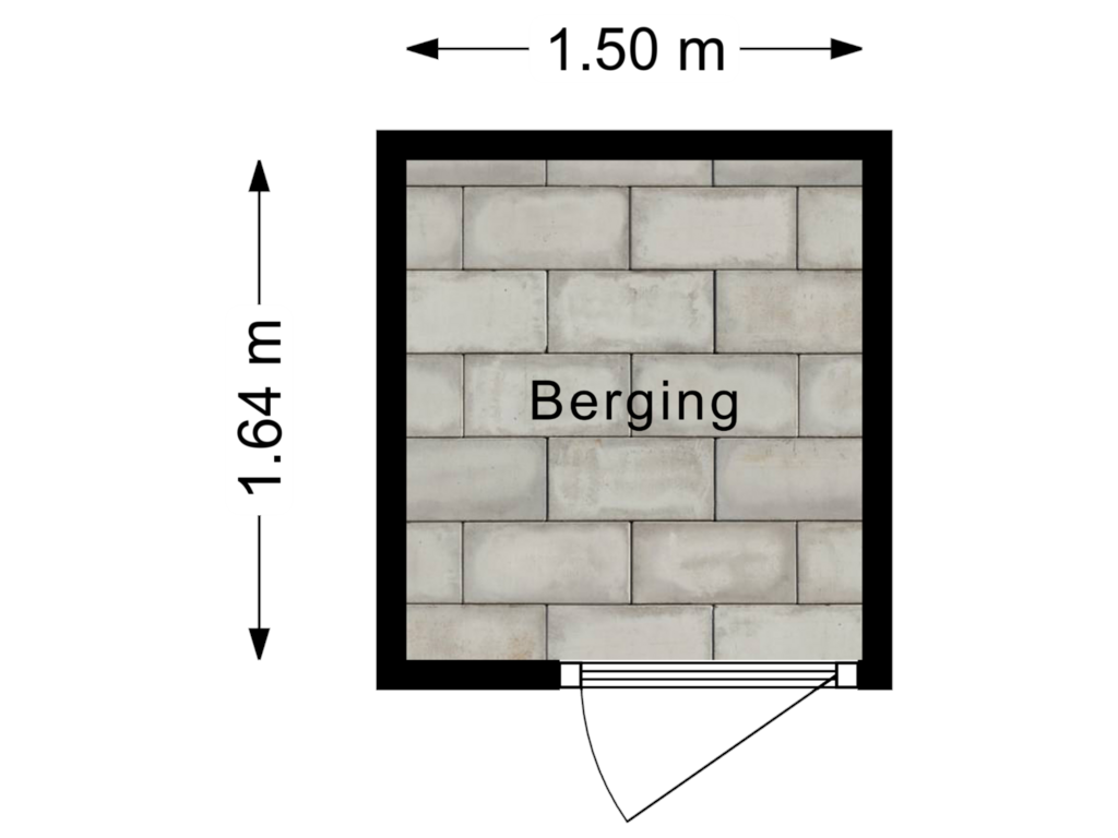 View floorplan of Berging of Neringstraat-Oost 23-E