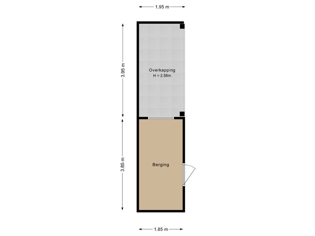 View floorplan of Berging of D Wiersmastrjitte 3