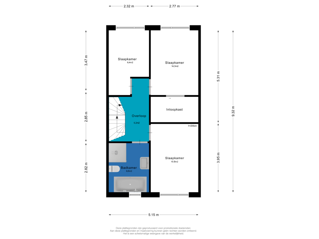 Bekijk plattegrond van 1e Verdieping van Zwaluwstraat 29