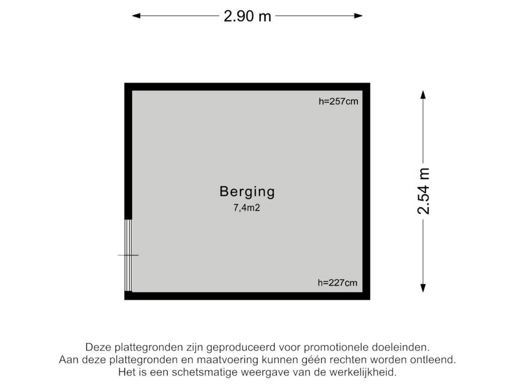 Bekijk plattegrond van Berging van Zwaluwstraat 29