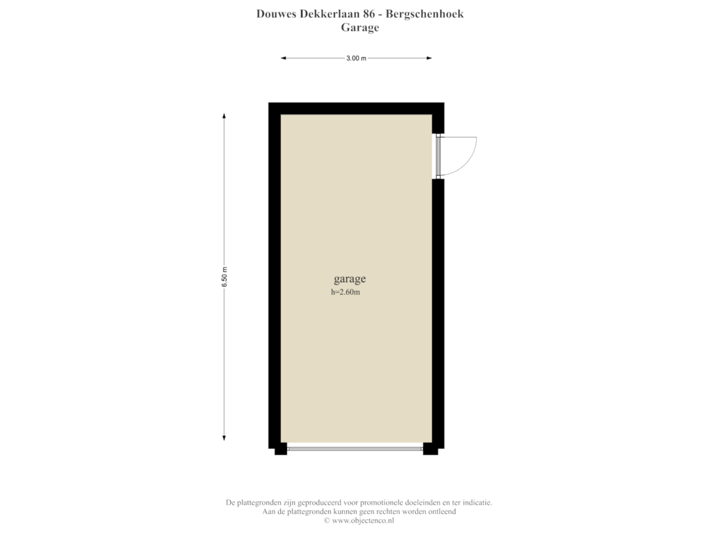 Bekijk plattegrond van Garage van Douwes Dekkerlaan 86