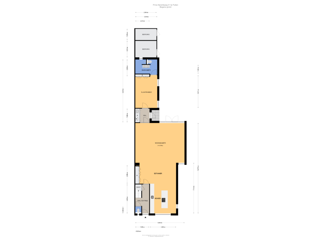 Bekijk plattegrond van Begane grond van Prins Hendrikweg 51