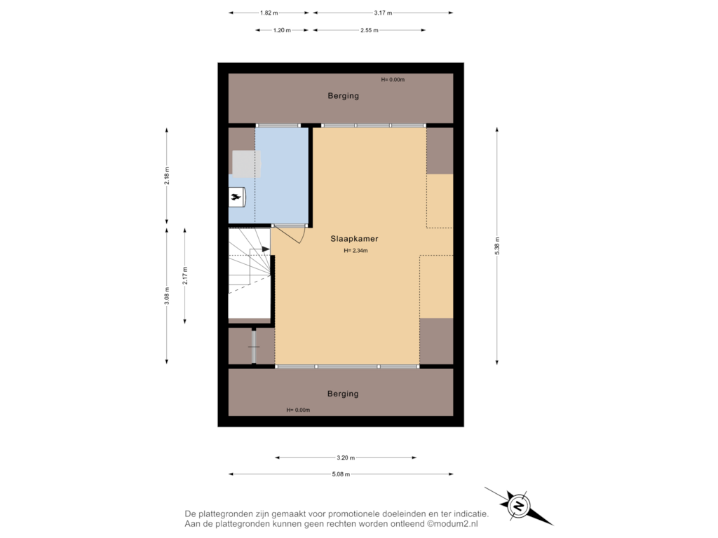 View floorplan of 2e Verdieping of Hannie Schaftstraat 44