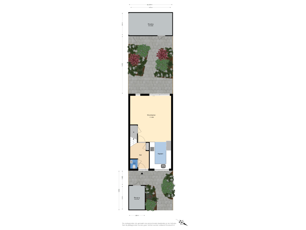 View floorplan of Perceel of Hannie Schaftstraat 44