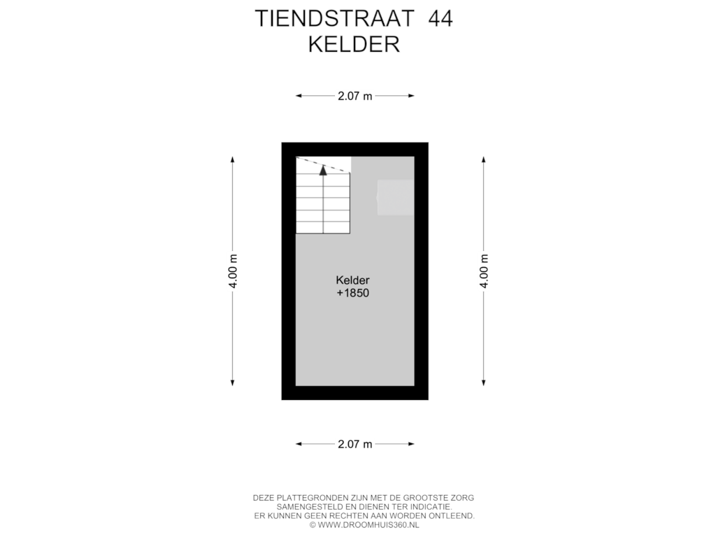 View floorplan of Kelder of Tiendstraat 44